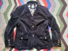 Load image into Gallery viewer, Silver Metallic High Priestess Black Cordoroy Velvet Blazer