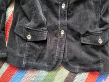 Load image into Gallery viewer, Silver Metallic High Priestess Black Cordoroy Velvet Blazer