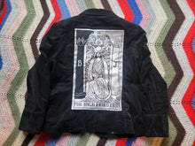 Load image into Gallery viewer, Silver Metallic High Priestess Black Cordoroy Velvet Blazer
