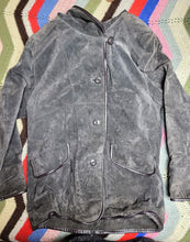 Load image into Gallery viewer, Oversized Hooded Leather Metallic Star Jacket