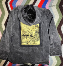 Load image into Gallery viewer, Oversized Hooded Leather Metallic Star Jacket
