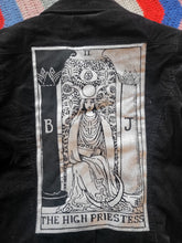 Load image into Gallery viewer, Silver Metallic High Priestess Black Cordoroy Velvet Blazer
