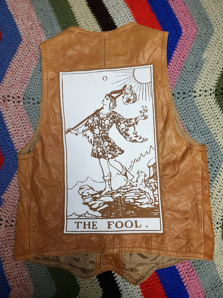 Tan Leather Attic Fool Vest